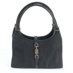 Gucci Jackie 002 1068 Leather and Nylon Shoulder Bag/Tote Bag/Handbag in Blac...